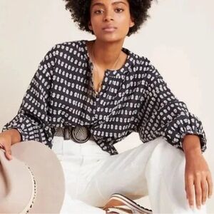 Anthropologie Pilcro Embroidered Blouse, Size M
